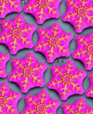 Pink Snowflake Bath Bomb