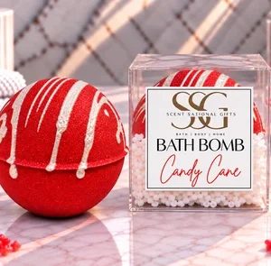 Candy Cane Bath Bomb