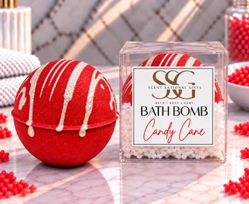 Candy Cane Bath Bomb